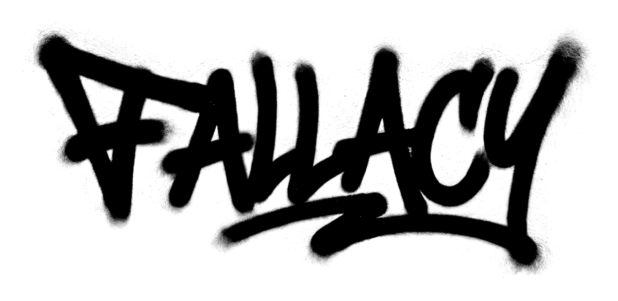 FALLACY spray wordmark